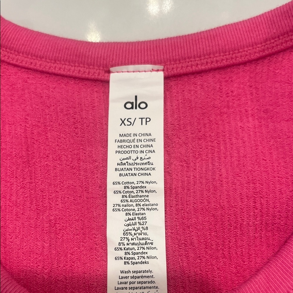 Alo Yoga Seamless Ribbed Warm Nights Dress in Paradise Pink Size XS - Picture 2 of 8